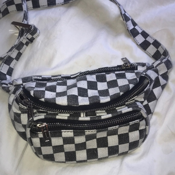 checkered fanny pack